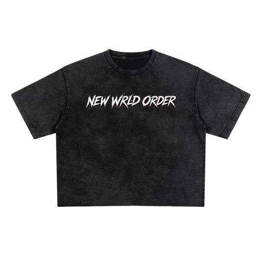 Unisex Heavyweight Cropped Snow-Washed T-Shirt (285GSM)